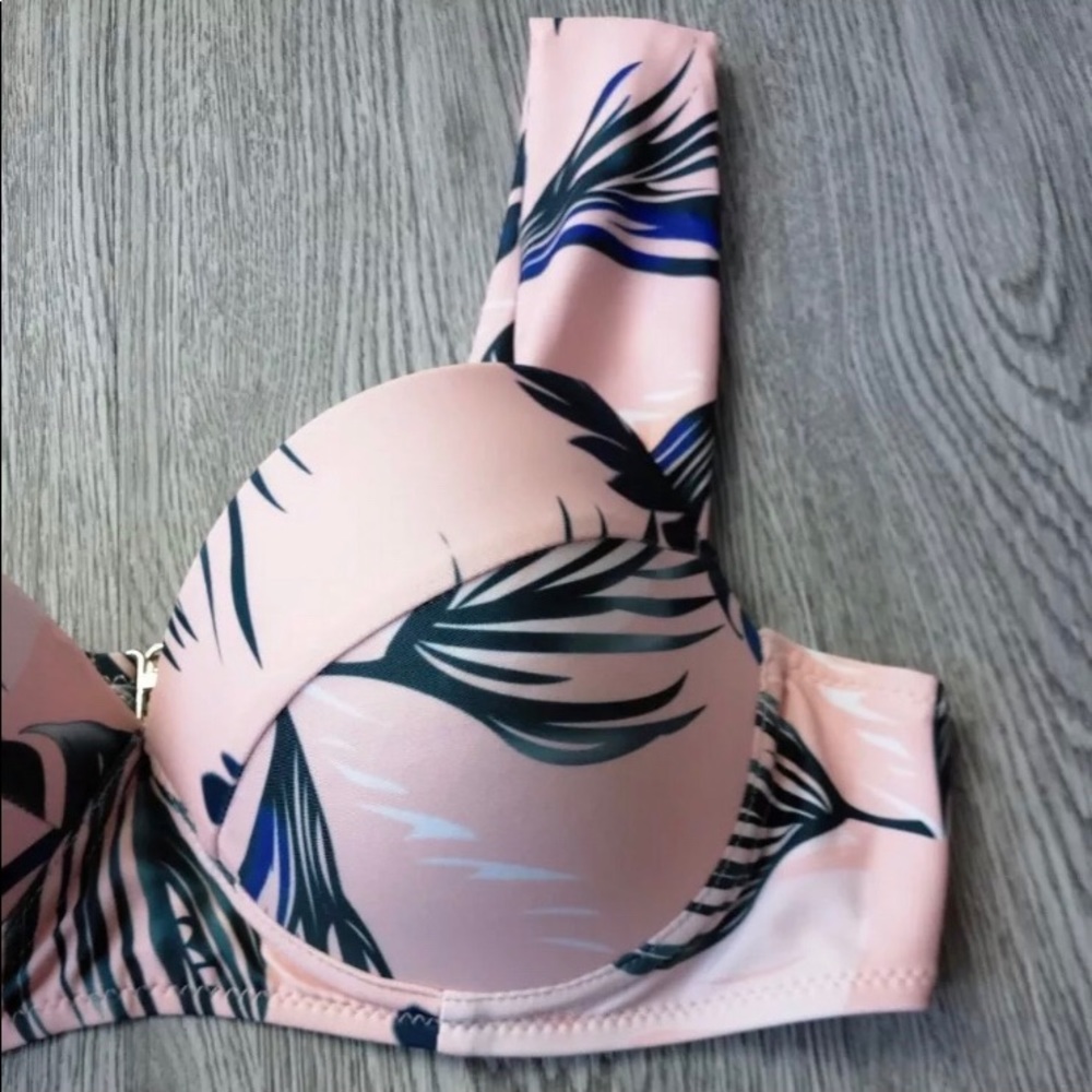 🌴💥Palm Print Push Up High Waist Bikini - Picture 4 of 8